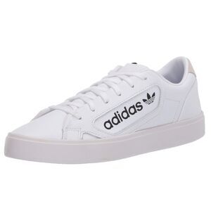 Adidas Originals Sleek White Leather Sneakers Womens Low Top Shoes sz: 8